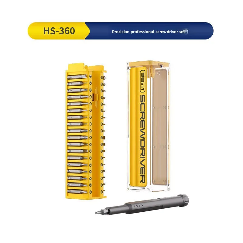 36 in 1 Precision Screwdriver Set S2 Steel Magnetic Bits Aluminum Handle Professional Repair Tool Kit for Phone Computer Laptop