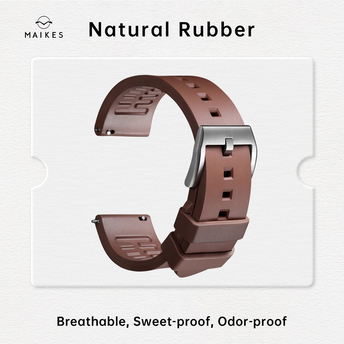 Maikes Watch Accessories Natural Rubber Watch Strap Quick Release 19mm 20mm 21mm 22mm 23mm 24mm Watch Band Bracelet Watchbands