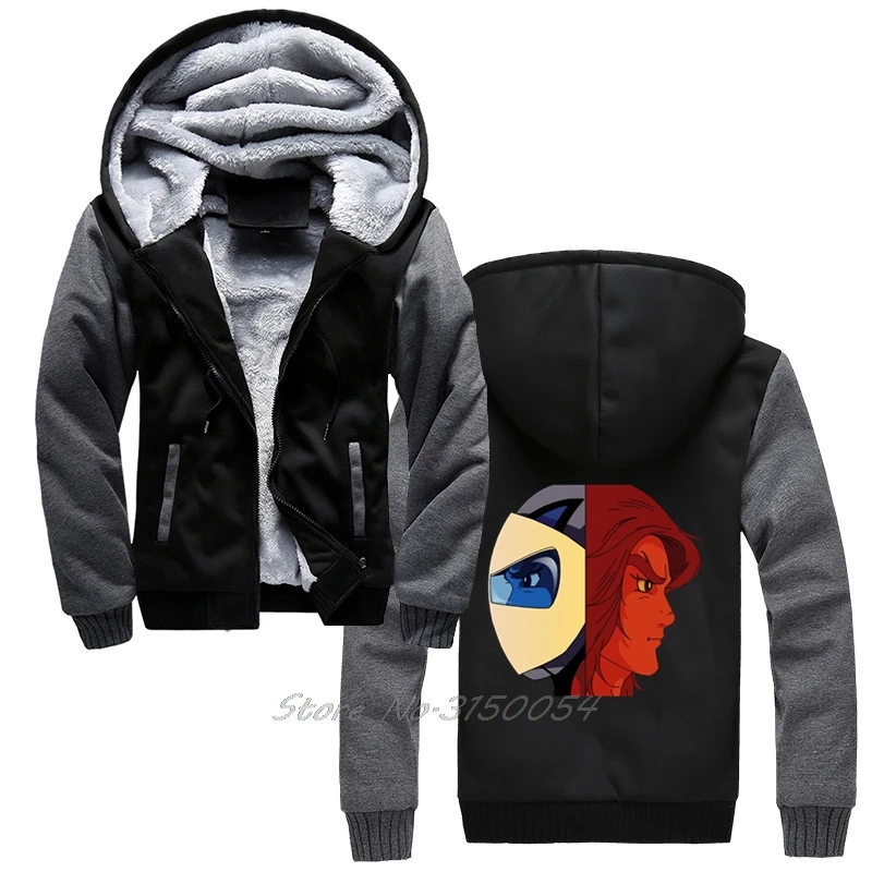 Actarus - Goldrake Hoodie Ommik Cool Geek Goldrake Goldrak Goldorak Ufo Robot Actarus Vega Hoodies Winter Thicken Keep Warm Men