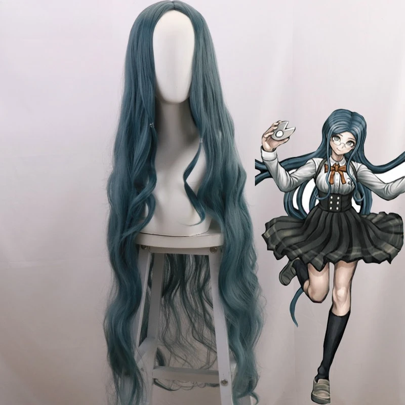 New Danganronpa V3: Shirokane 120cm Micro-Curl Long Hair High-Temperature Silk Rose Inner Net Cosplay Wig