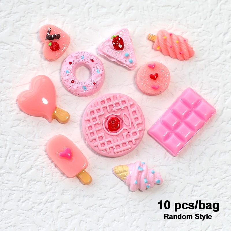 10 Teile/los Kawaii Gelee Gummibärchen Nail art Charms Blume Süße Mixed Candy 3D Luxus Nägel Dekoration DIY Maniküre Zubehör – Detail 12