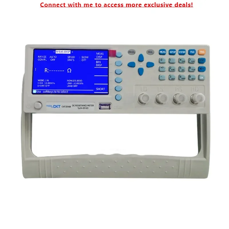 

CKT2516B Milli Ohm Meter DC Resistance Meter For Transformers 1μΩ~20kΩ