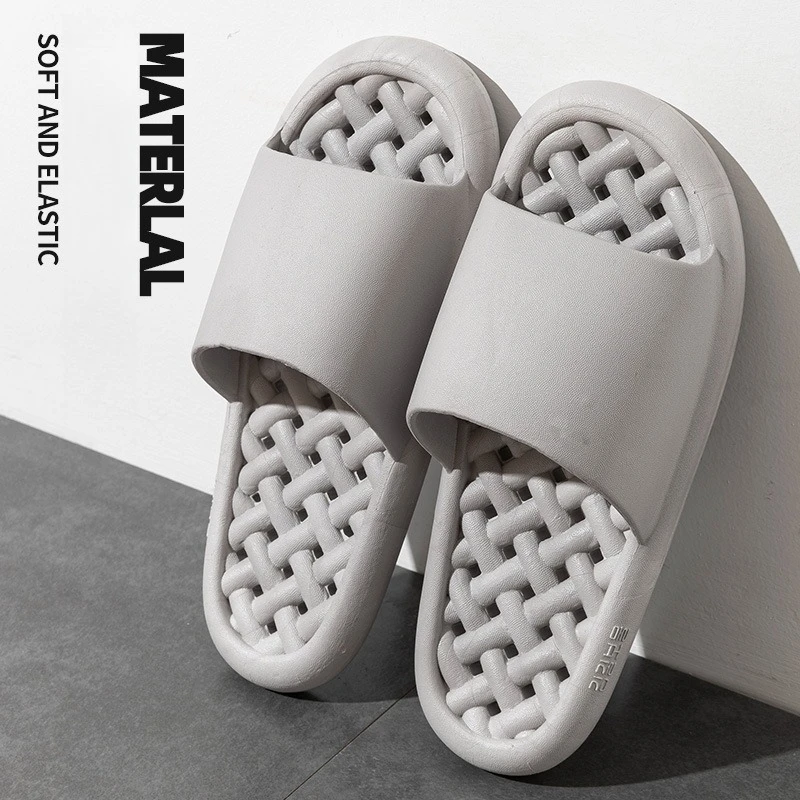 속이 빈 새지 않는 욕실 슬리퍼 - 2025 신상, 남녀공용, 미끄럼 방지, 여름용 가정 및 호텔용