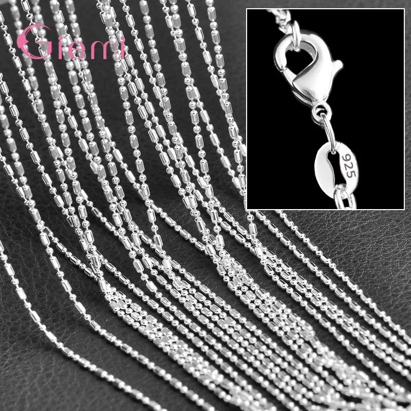 40-75cm 925 Sterling Silver  New Arrivals 5 PCS/Lot Mulitple Chain Necklace For Women Men Pretty Good Fashion Model Option