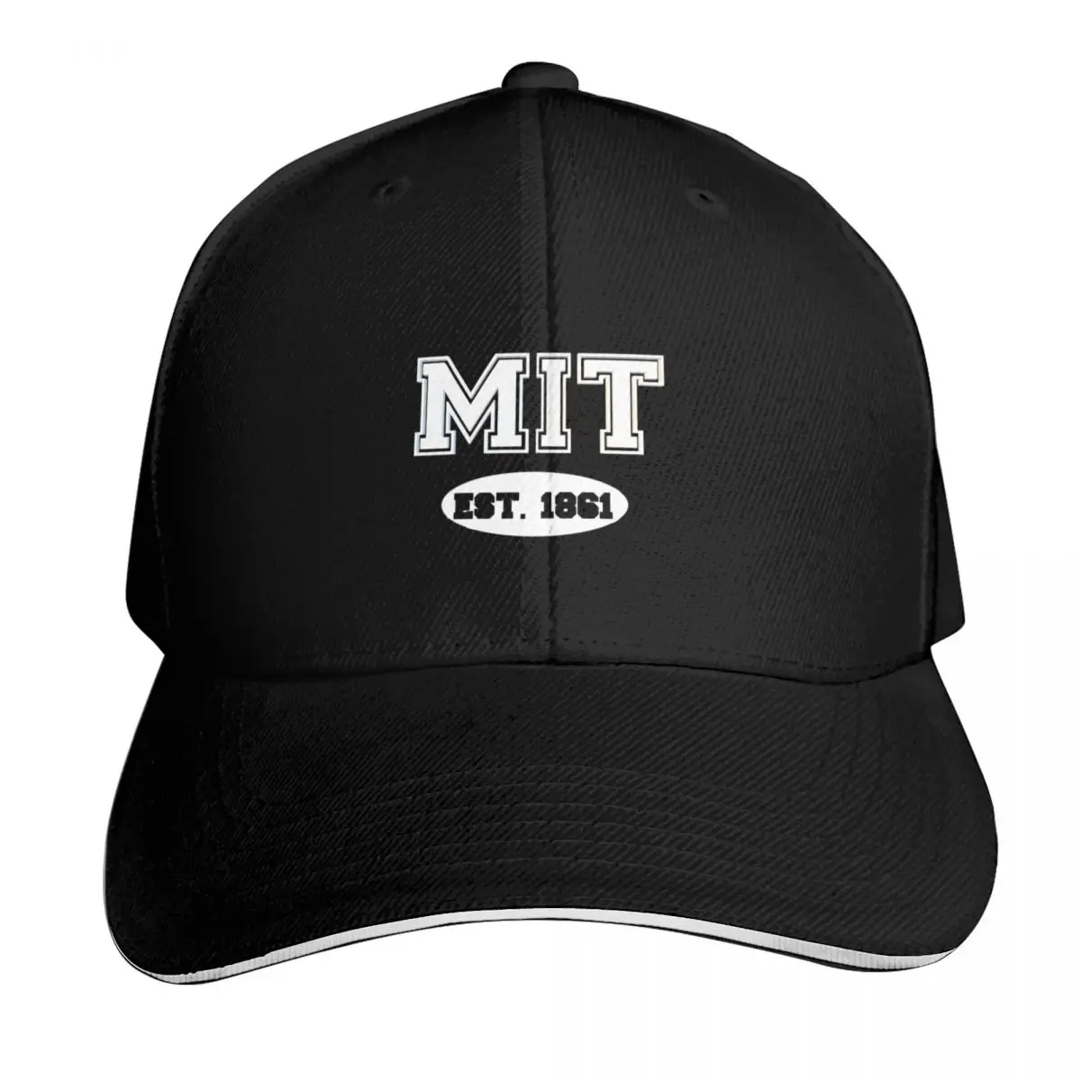 MIT EST 1861| MASSACHUSETTS VARSITY Baseball Cap Cotton Twill Breathable Contrast Two Tone Brim Snapback Flat Bill