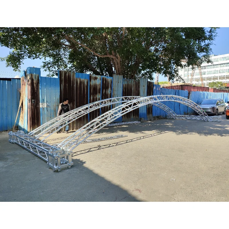 Grace Aluminum Stage Truss Mobile DJ Portable Lighting For Outdoor Concert With PVC Roof Cover Wedding Lighting Truss