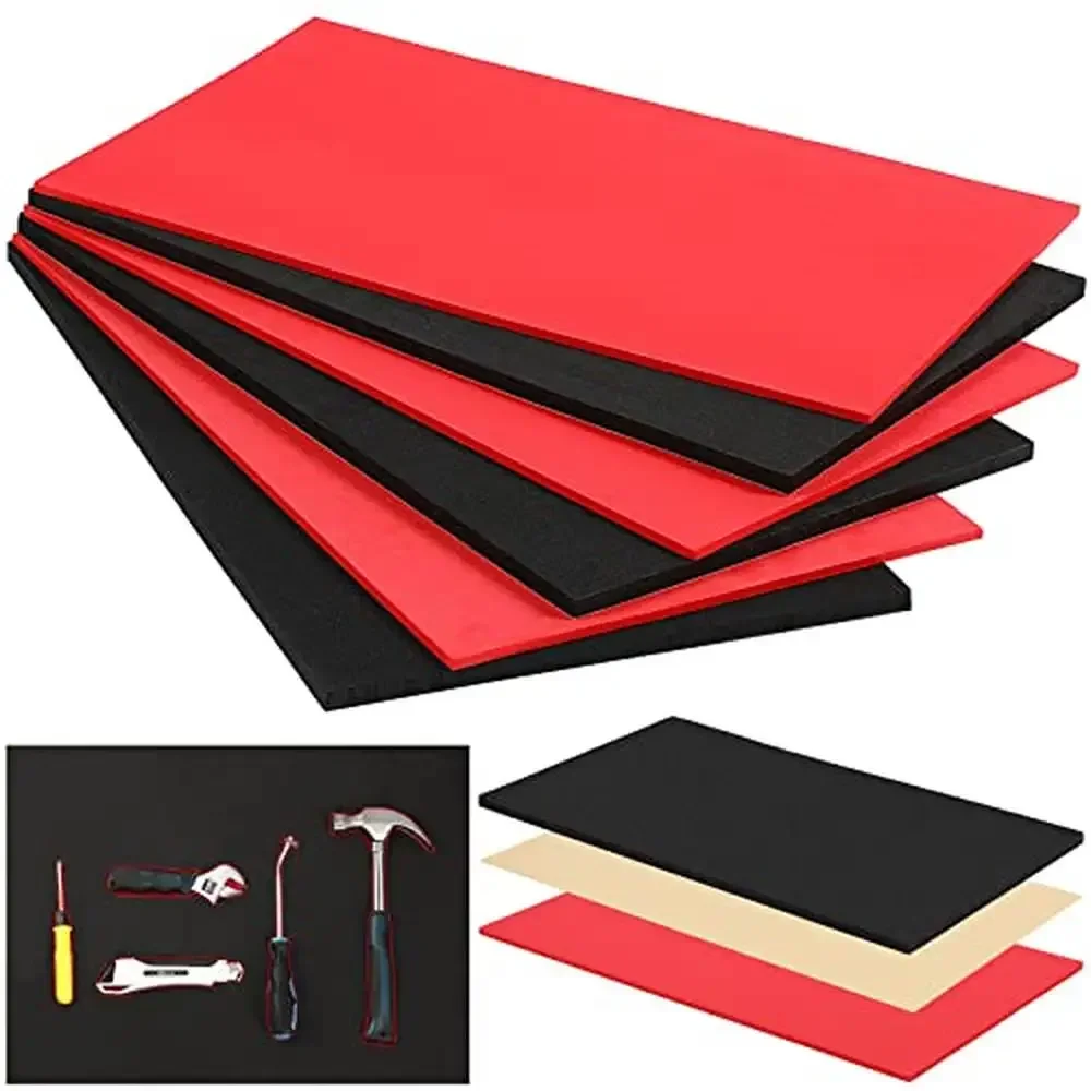 

Toolbox Organizer Foam Inserts Set of 3 Red and Black EVA Liners Cabinet Chest