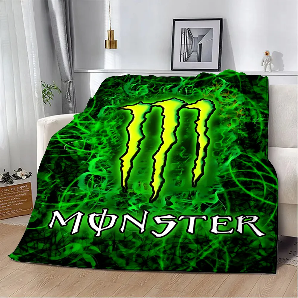 Printed Blanket Picnic Blankets M-MonsterS E-EnergyS Warm Blanket Soft and Comfortable Blanket Home Travel Birthday Gift