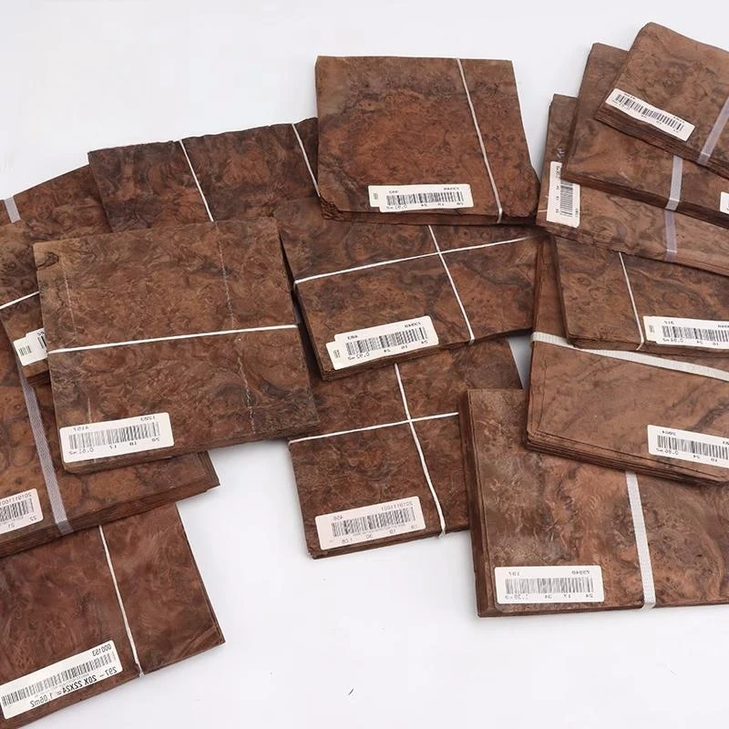 Natural Black Walnut Burl Wood Veneer for Furniture and Instruments - about 0.2mm Thick image 6