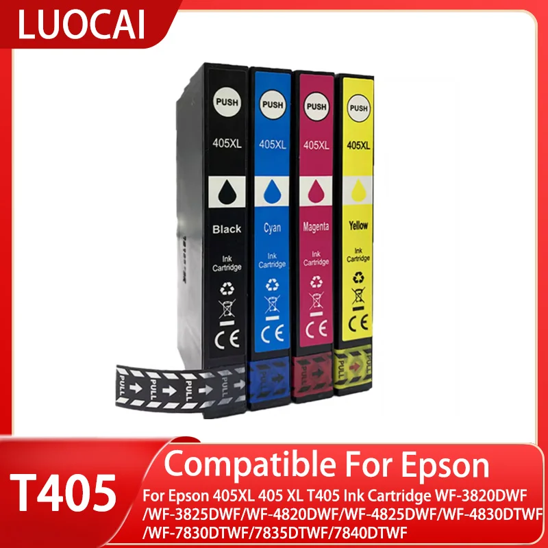 For Epson 405XL 405 XL T405 Ink Cartridge WF-3820DWF/WF-3825DWF/WF-4820DWF/WF-4825DWF/WF-4830DTWF/WF-7830DTWF/7835DTWF/7840DTWF