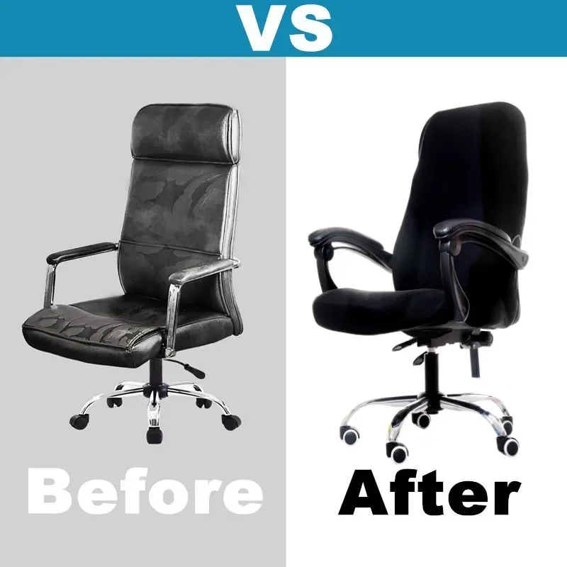 M/L Sizes Office Chair Covers Stretch Spandex Anti-dirty Computer Swivel Seat Chair Cover Removable Office Seat Chair Slipcovers