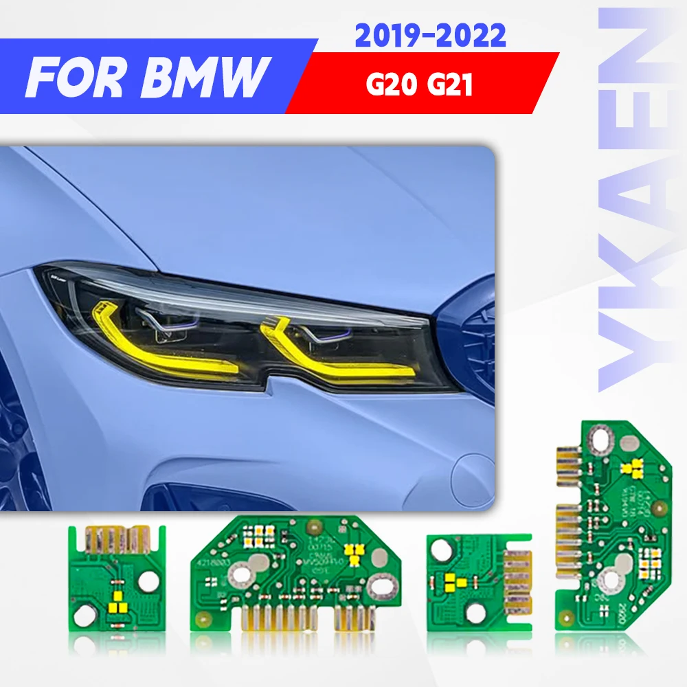 

CSL Yellow LED Angel Eyes DRL Chips 63118737144 For 19-22 BMW 3 Series G20 G21 Laser Headlight Daytime Running Light Red Blue