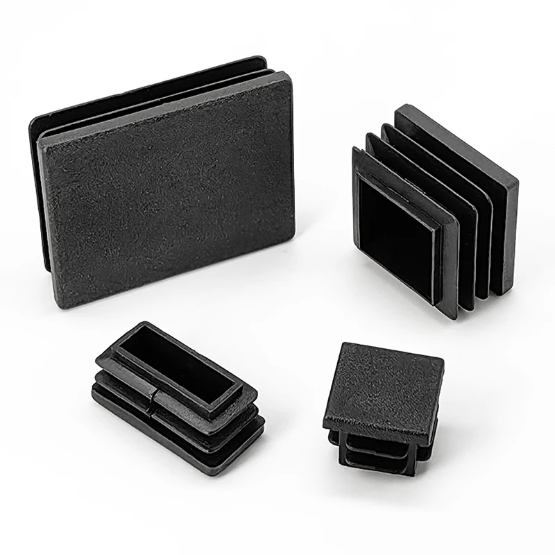 

1/2/4/8Pcs Square Plastic Black Punched End Cap Furniture Leg Tube Insertion Plug 60X80mm-200X200mm Furniture Accessories