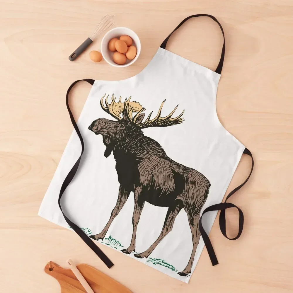 

Moose Apron Woman Work All For Kitchen And Home Kitchens For Men Camping Apron