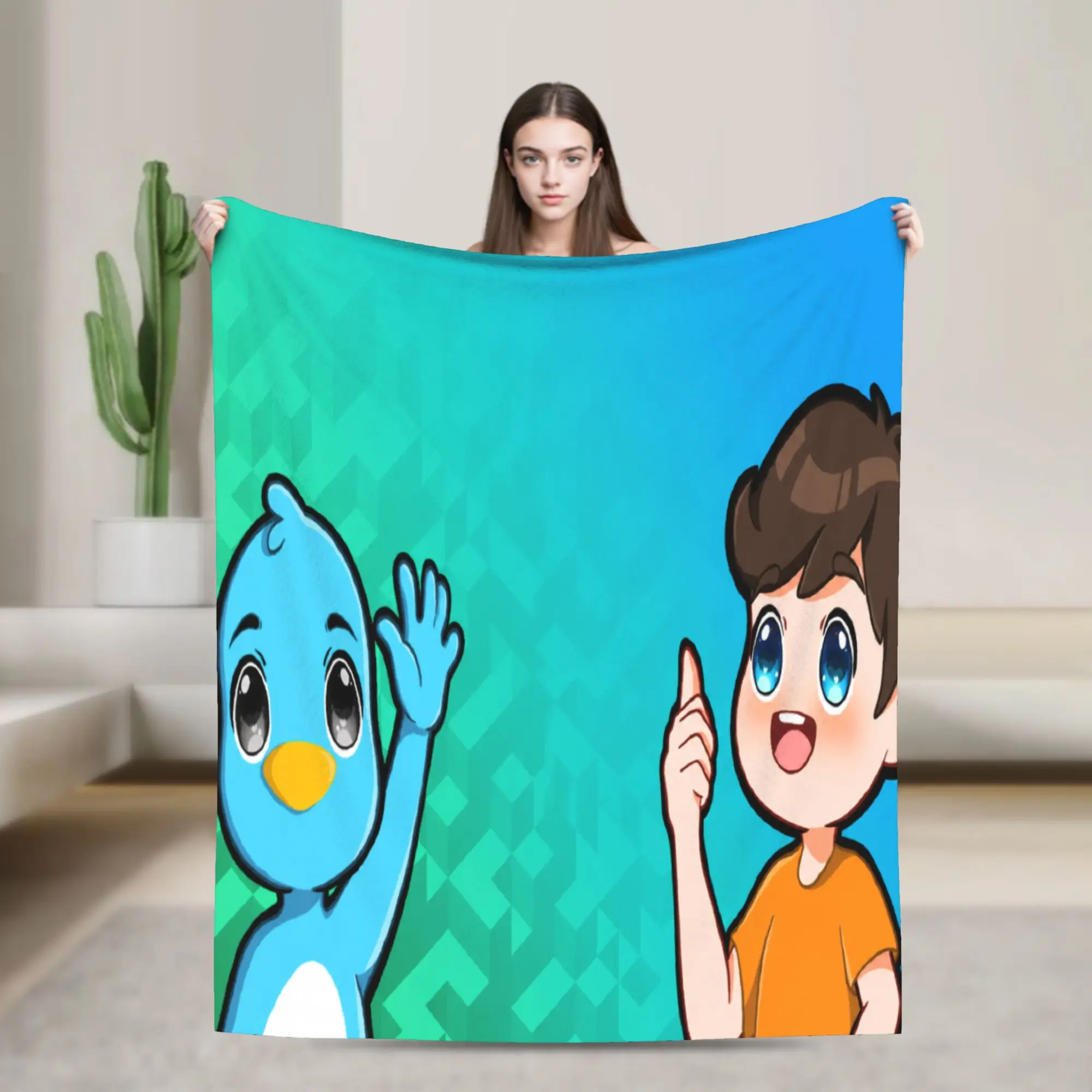 Relax milo and chip Blanket Accessories Bedding Decorative  Blanket Throw Warm Fleece for Outdoor