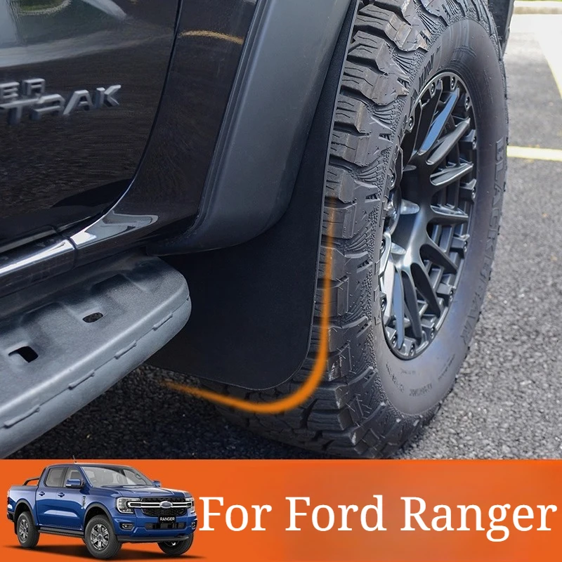 Para 2023-2024 Ford Ranger guardabarros delanteros y traseros ensanchados especiales Ranger guardabarros de barro todoterreno modificado piezas exteriores