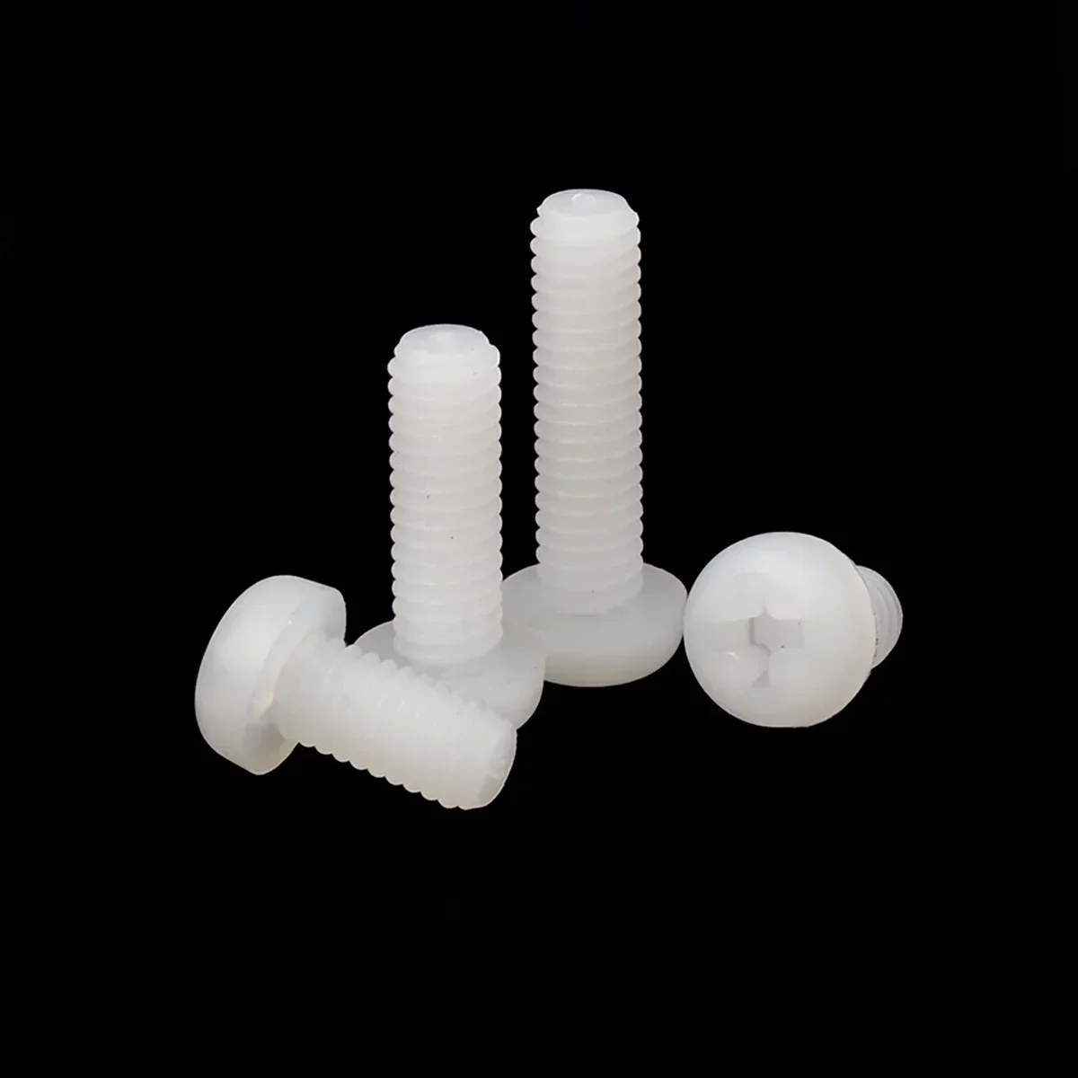 

M2M2.5M3M4M5M6M8 White Nylon Cross Groove Round Head Screw Plastic Pan Head Extended Insulated Small Bolt