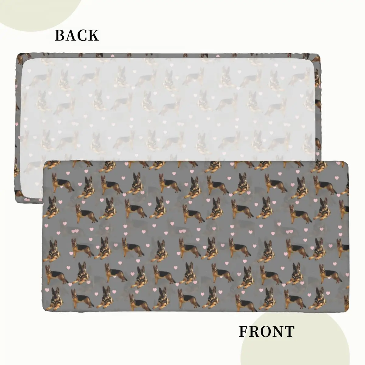 German Shepard Pattern Customized Rectangular Tablecloth Waterproof Table Cover for Dining Events Table Cloth