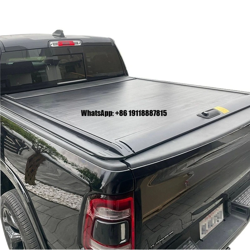 

Retractable Roll Locking Aluminum Alloy Roller Shutter Lid Tonneau Cover for Ram 1500 F-150 F150 Dmax L200 Triton Navara NP300