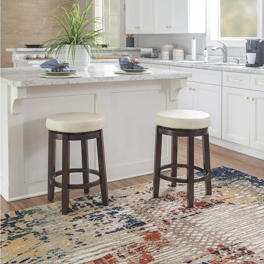 Linon Maya Rice 24-дюймовый табурет-стойка 24 дюйма