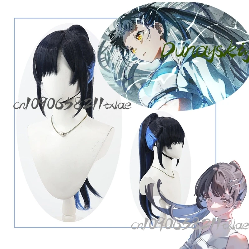 

Shiraishi An 6 PJSK Новый парик для косплея с высоким хвостом 60 см, синий парик с градиентом, крутой кавайный милый парик для сцены, вечеринки, повседневного косплея на Хэллоуин