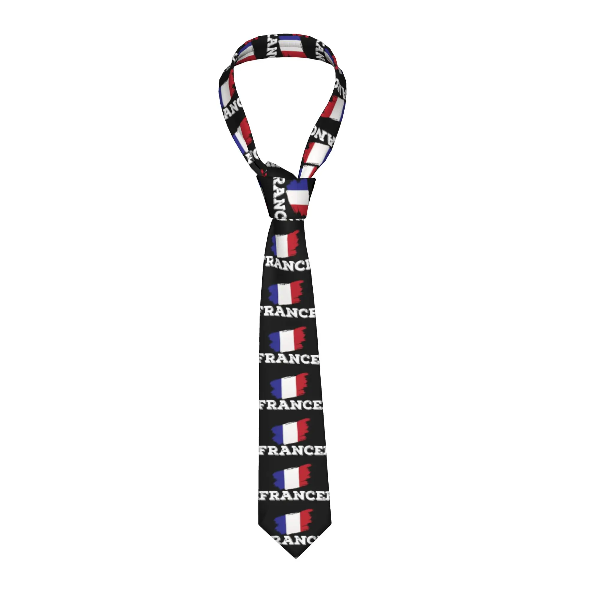 Französische Flagge Frankreich Krawatte Design Krawatten Kawaii Lustige Kragenkrawatte Herren Alltagskleidung Party Krawatte Accessoires