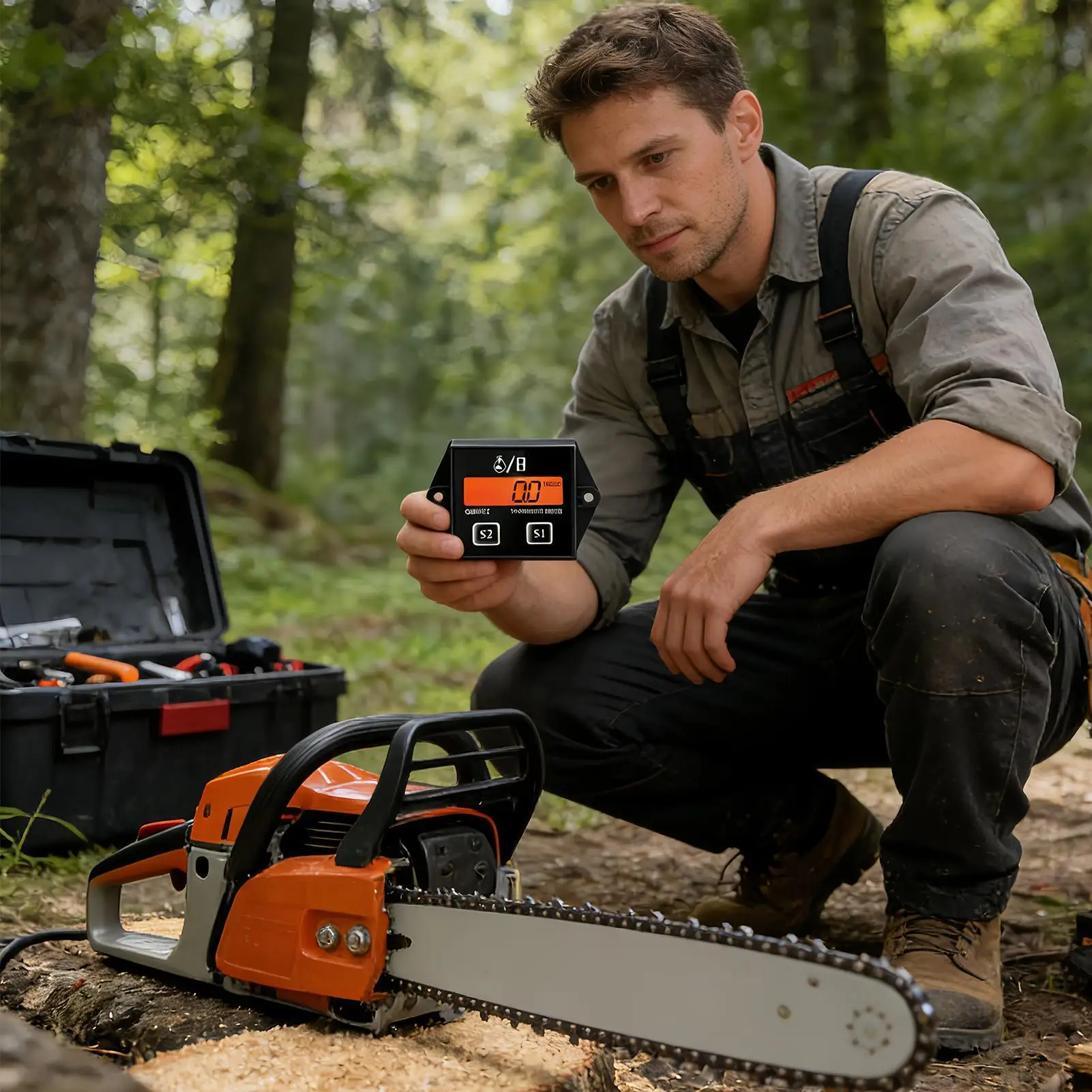 

Тахометр газонокосилки, точный инструмент для оборотов в реальном времени, измеритель оборотов двигателя для друзей, мужчин, оборудование для обслуживания уличного ремонта