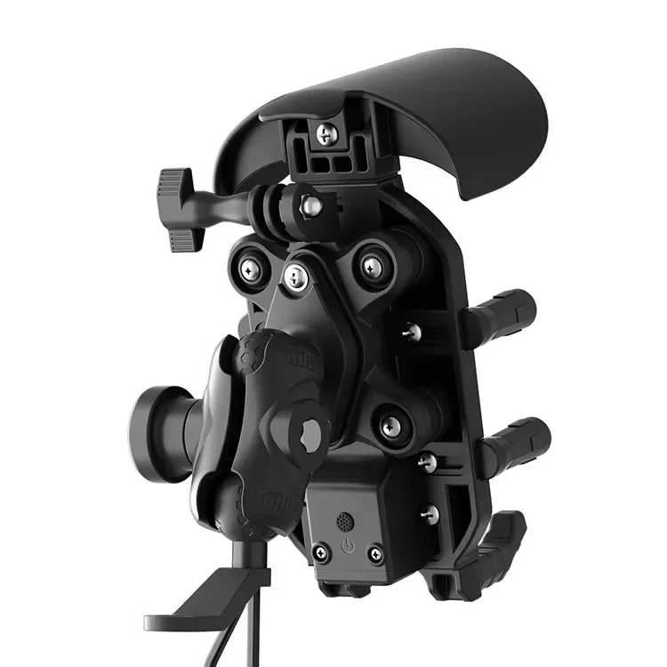 2025 Multifunctional Anti-theft Motorcycle Phone Holder With Wireless Fast Charging and USB Port