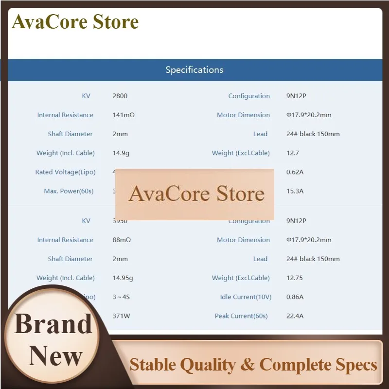 AvaCoreT-Motor F1408-II Drone Motor High Power Output Precision Balanced Low Vibration For FPV Freestyle Long Range