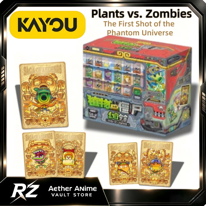 KAYOU Official Plants Vs. Zombies Adventure Card Pack Cartoon Sunflower Collector Card Anime Merchandise Holiday Gift Trendy Toy