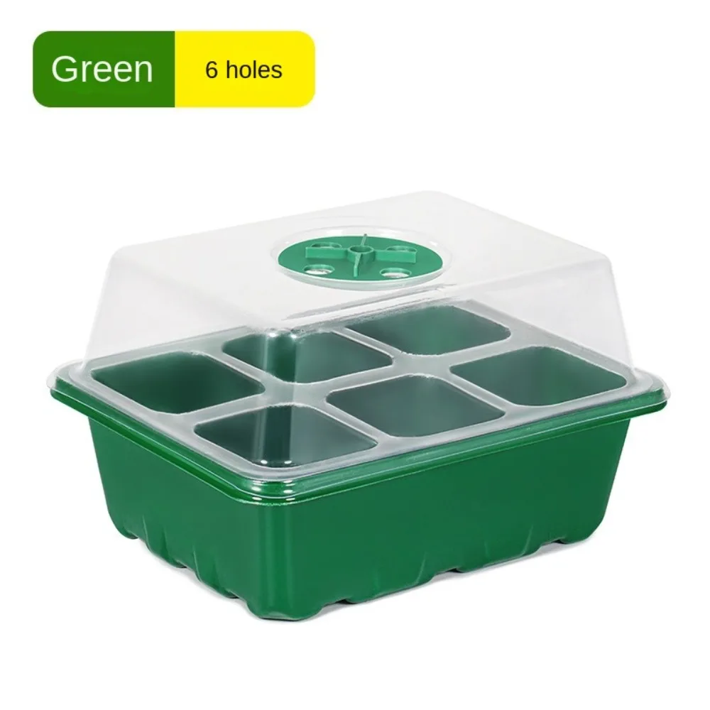 6/12Grids Seed Starter Tray with Ventilation Hole Mini Greenhouse Cultivation Planting Box Seeds Growing Plant Starter Kit