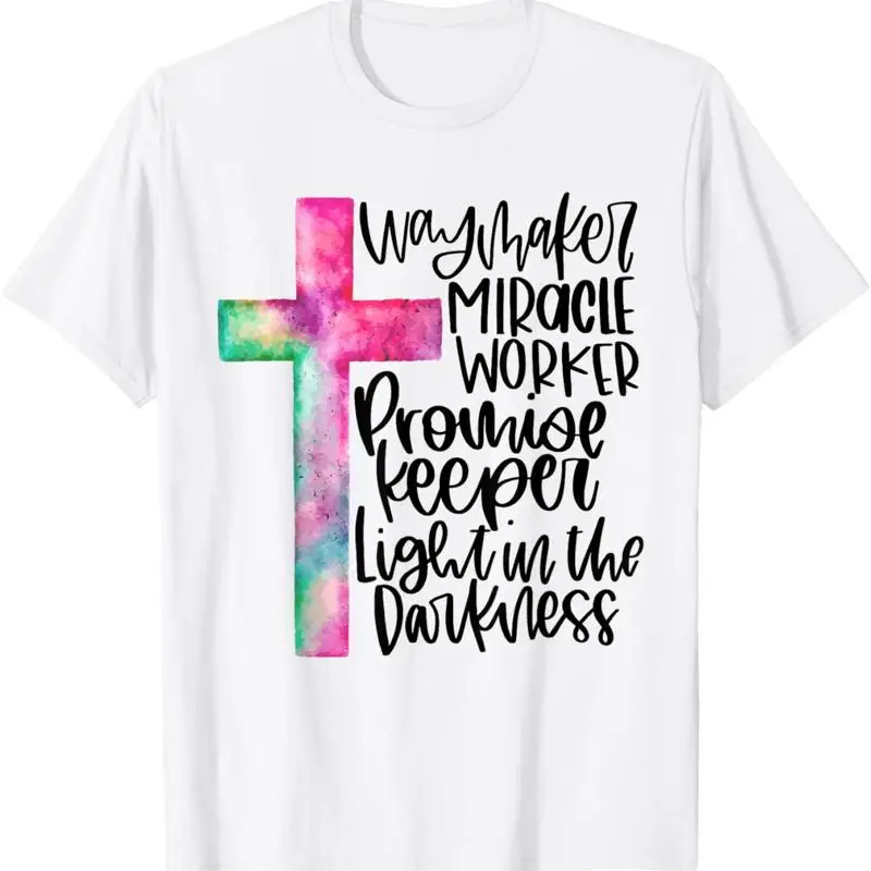 Waymaker Miracle Worker Rainbow Christian Jesus God Women T Shirt