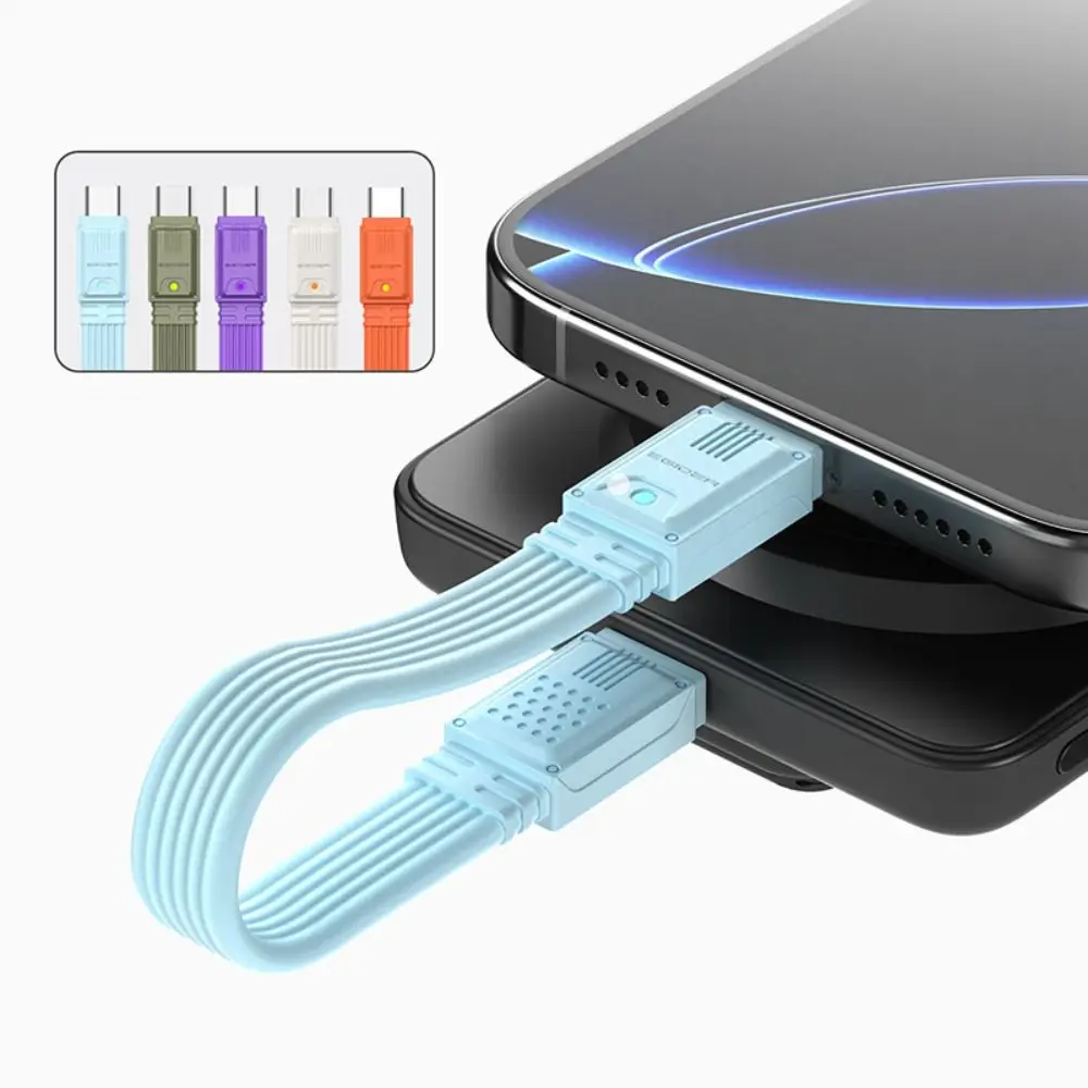 

TPE USB 4 Cable Lightweight Double Headed Type C Data Cable PD 240W Lanyard Data Transfer Line Mobile Phone Accessories