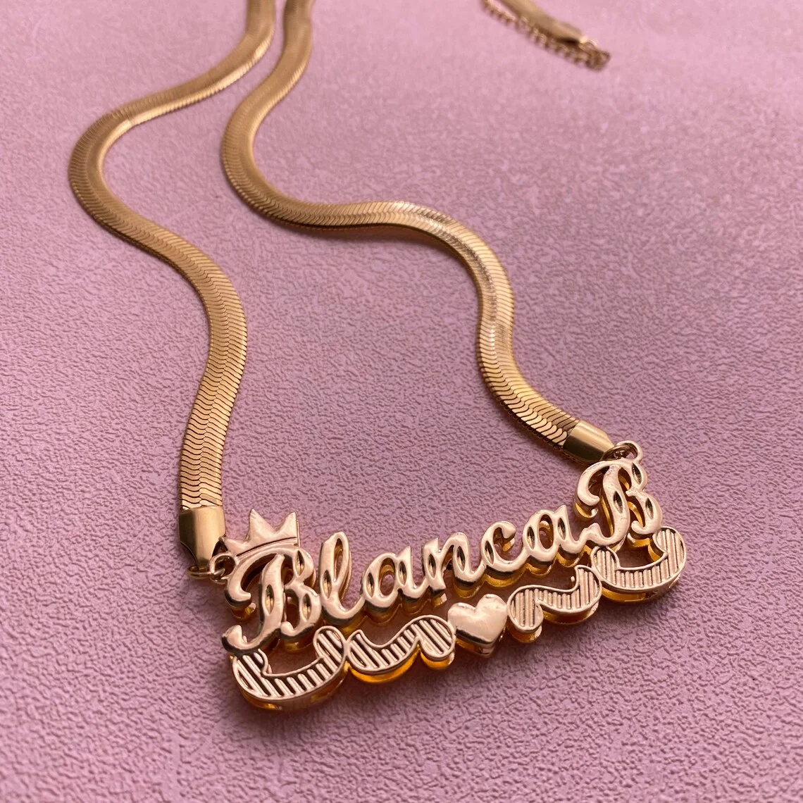 Custom Name Necklace With Snake Chain 3D Name Plate Necklace Daily Wear Stainless Steel Hypoallergenicity Jewelry Birthday Gift