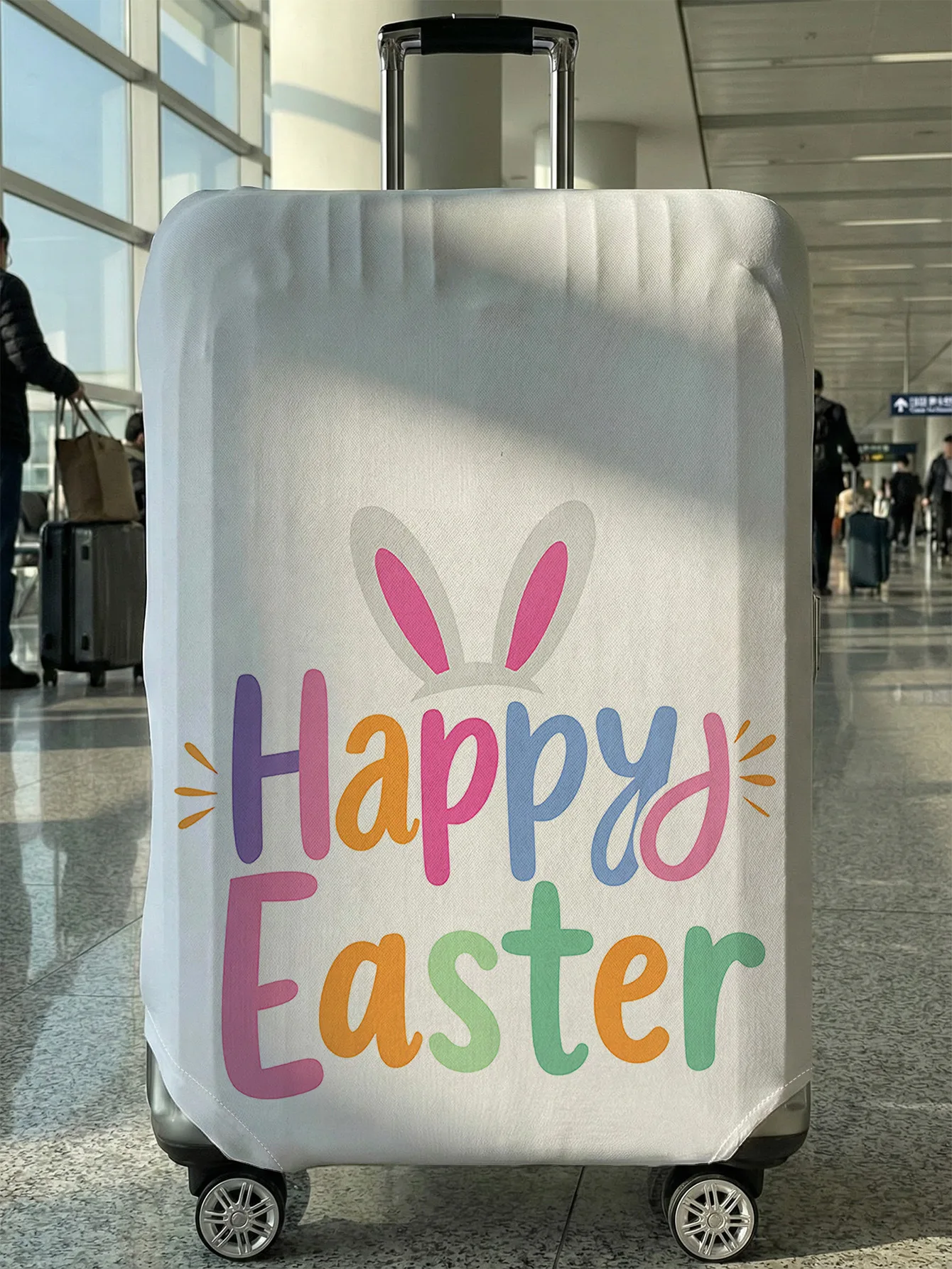 

Защитный чехол для багажа с ушками пасхального кролика, подходит для чемоданов 18-32 дюймов, чехлы для ручек чемоданов, дорожные аксессуары.