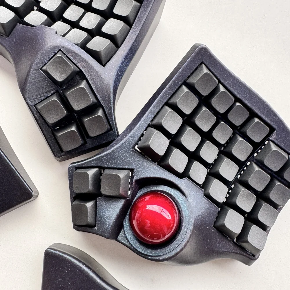 Charybdis MK2 Split Machinery Keyboard with Trackball Hot Swap Kit QMK/VIA Mouse Scrolling Mode 4X6 Curve Ergonomics Keyboard