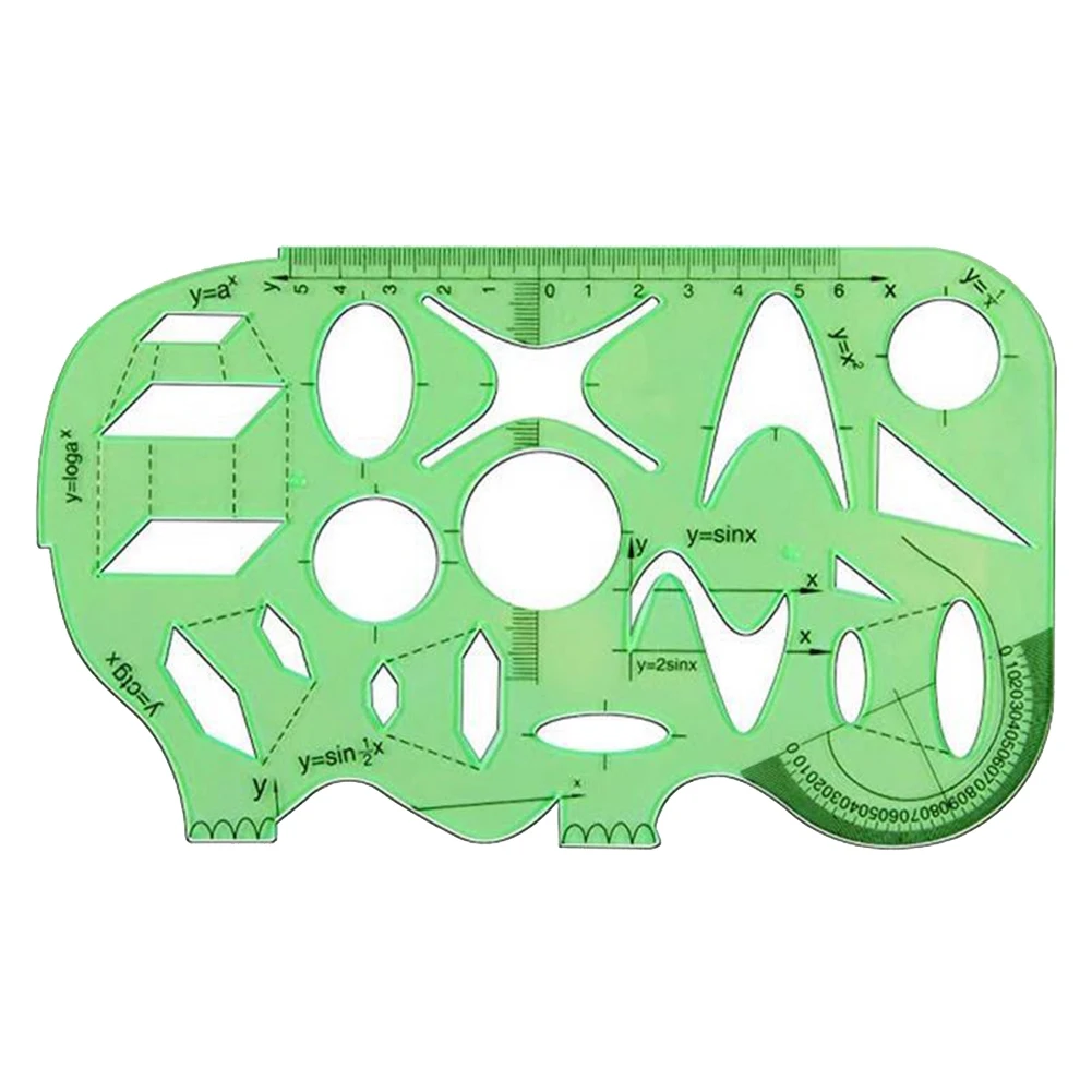 VO-6 Pcs Measuring Roller School Practical Measuring Multifunction Math Stencils Set