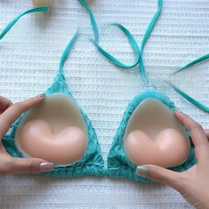 

Invisible Silicone Nipple Covers for Bikini Swimming Suits Small Breast Gathering Thermal Spring Swimwear Women's Pads