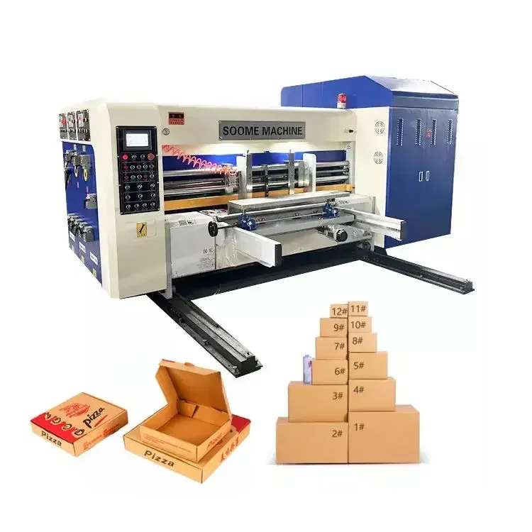 Low Price Sale Automatic Carton Box Packing Corrugated Cardboard Rotary Die Cutting Machine Flexo Printing Pizza Box Machine