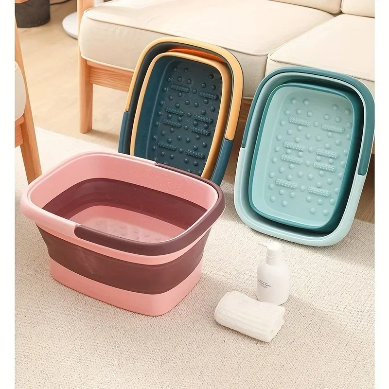 Foot bath tub cleaning bucket large folding portable folding foot wash tub car wash bucket student foot wash board foot care