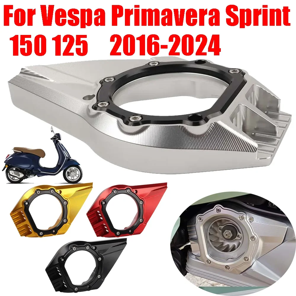 For Vespa Primavera Sprint 150 125 Motorcycle Accessories Intake Transmission Cover Engine Gear Case Cover Chain Sprocket Guard