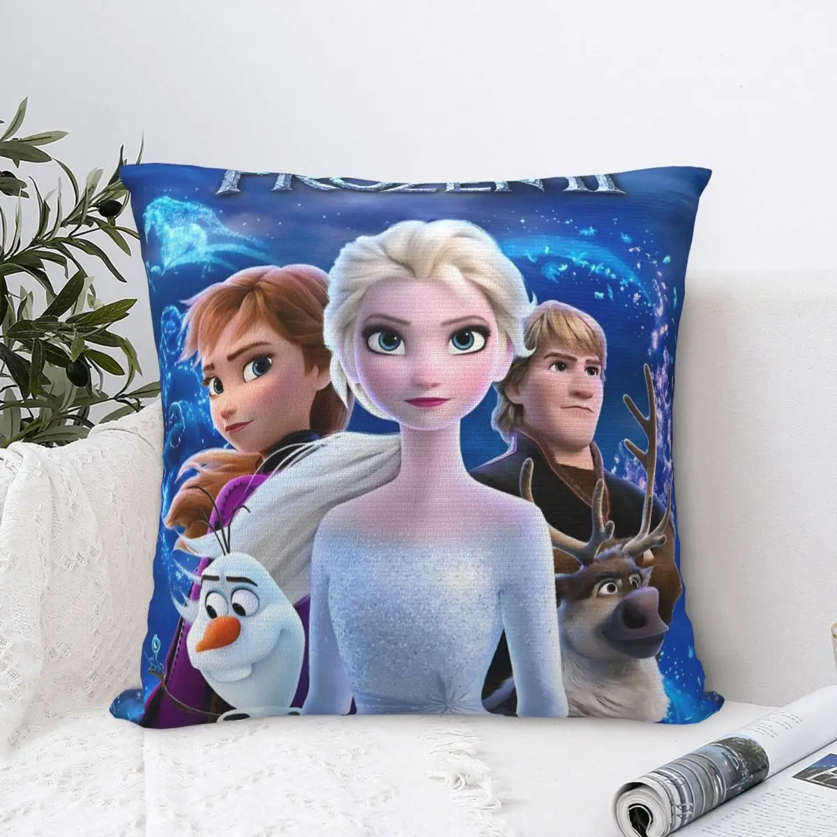 Frozen Elsa Princess Anna Pillow Case Cushion Cover Polyester Pillow Cover Morden Pillowcases For Wedding Party Home Decor