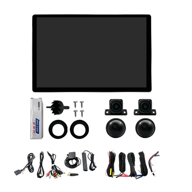 Wemaer 360 Kamera Auto Rückfahrhilfe Oem 4G Wifi 4 + 64G GPS Navigation Spiegel Android Touchscreen radio Stereo Carplay Auto Kamera