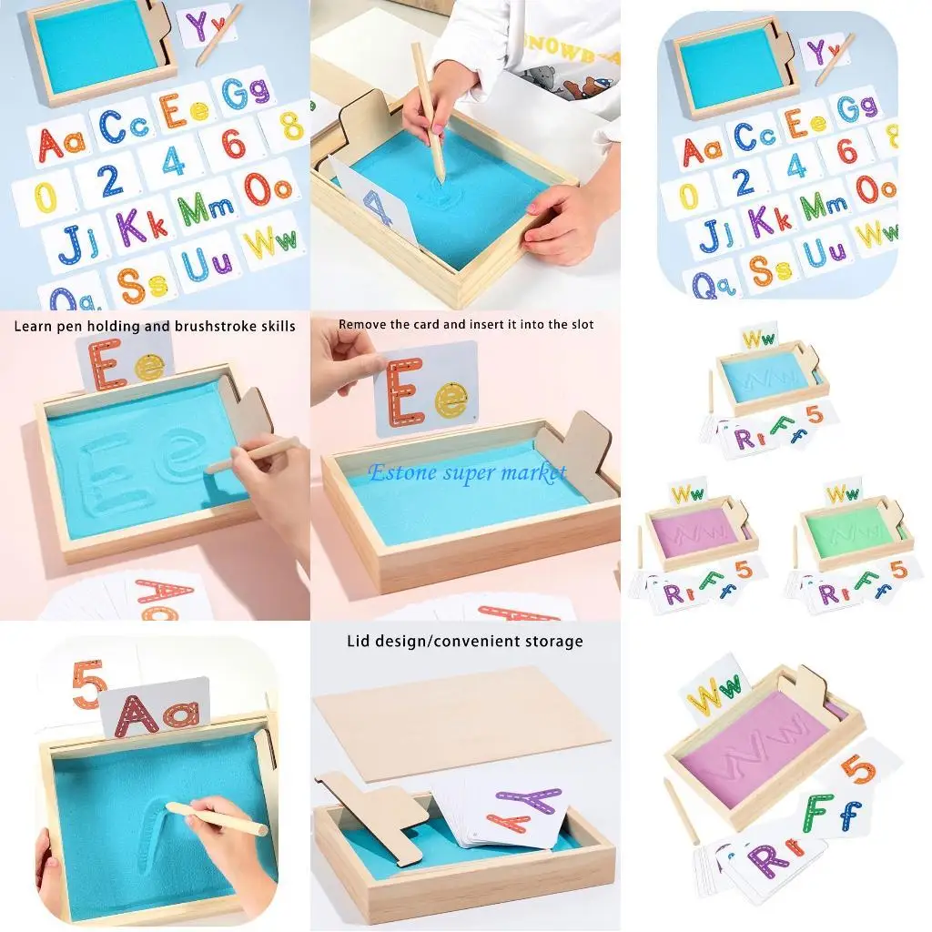 090B Herbruikbaar zandschrijfspeelgoed voor kinderen Betrokkenheid en educatief gebruik Oefenbord Kinderen