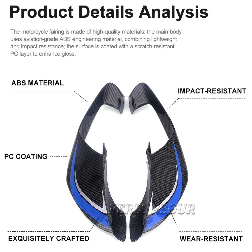 Voor Yamaha YZF R1 2020-2025 YZF R1 R1M 2020-2025 Motorfiets Accessoires Vaste vleugel kuip Kleine vleugel spoiler Aerodynamische vleugel