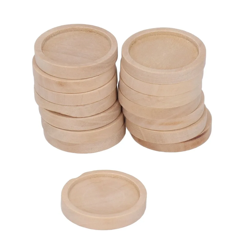 

50 шт. круглых деревянных заготовок для подвесок, необработанные деревянные основы для подвесок, 30 мм, материалы для изготовления украшений, для фото-украшений