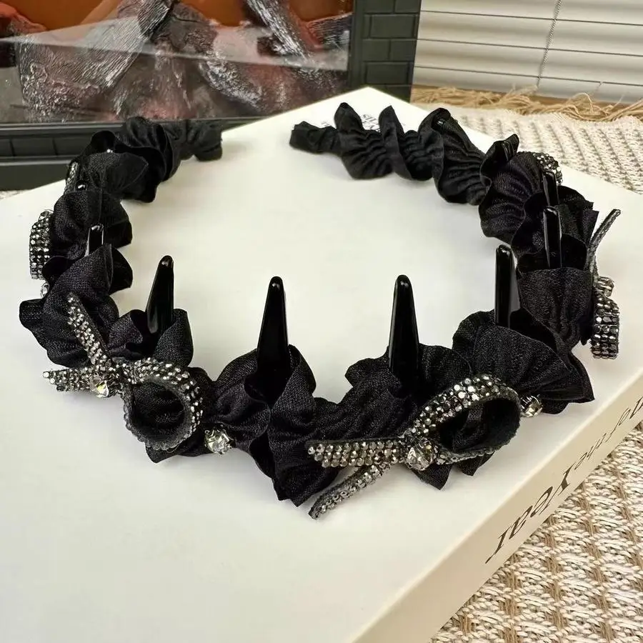 

Элегантная заколка для волос темного цвета, последний тренд для женщин, изысканная роскошь, стильная повязка на голову, заколка-зажим с зубцами