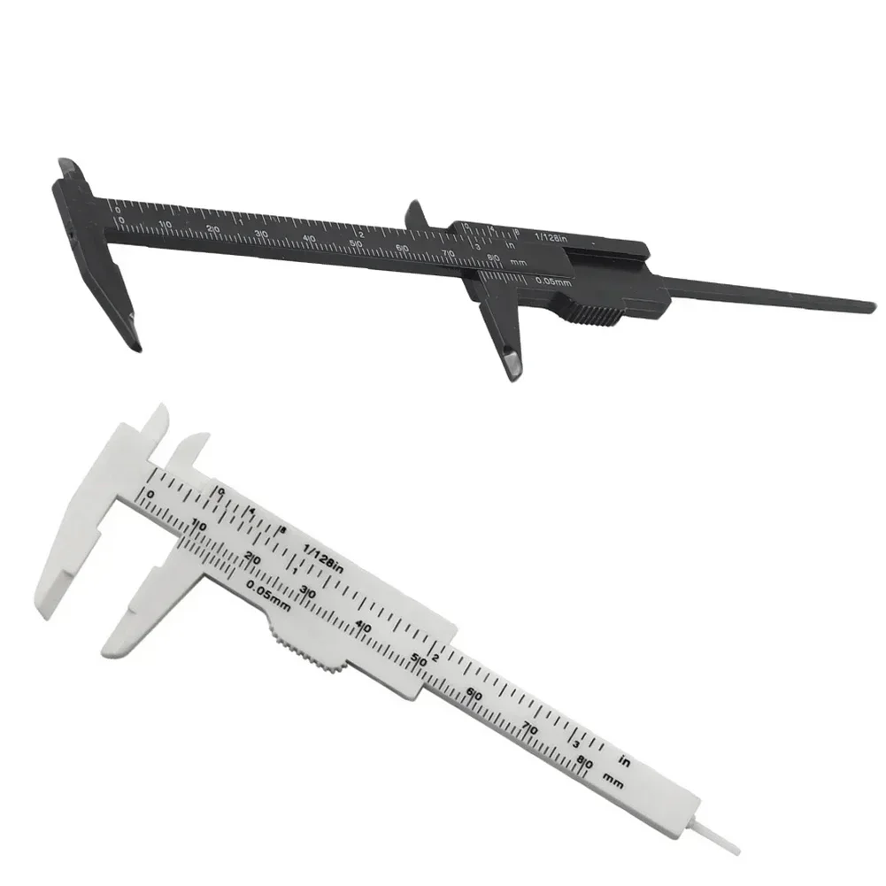1pcs 80mm Mini Plastic Sliding Vernier Caliper Plastic Gauge Measure Tool Ruler Micrometer 4.21*1.77 Inches Measuring Too Parts
