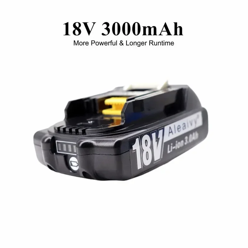 Aleaivy BL1860 baterai isi ulang 18 V 9.0Ah baterai Lithium untuk Makita 18 v baterai BL1840 BL1850 BL1830 BL1860B 3.0Ah 6.0Ah