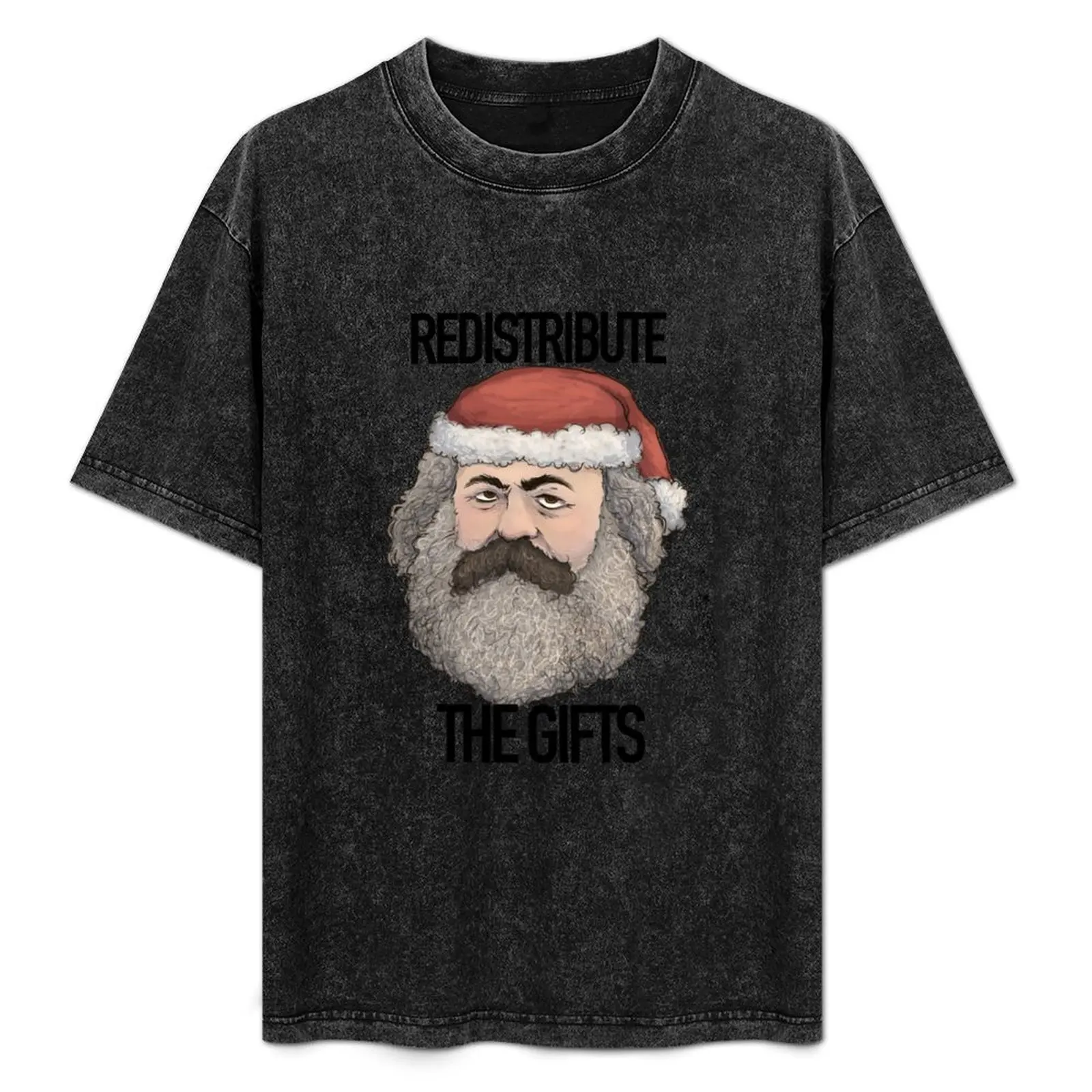 Redistribute the gifts T-Shirt Simple Solid Color Crew Neck Tee